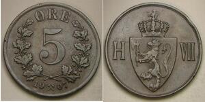 5 Ore Norwegen Bronze 