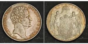  
 
   1840, Kingdom of Denmark, Christian VIII. Beautiful Silver Species Daler Coin. R!      Mint year: 1840   Condition: A nicely toned XF+/AU+   Engravers: Johan Friedrich Freund (FF)  Referen ...