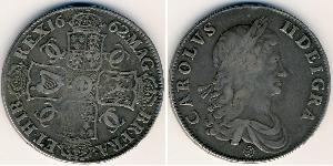 Великобритания
1 крона (1662 г.)
Серебро
Карл II. Номер по краузе #417.1
