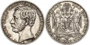 1 Thaler Principality of Schaumburg-Lippe (1643 - 1918) Silver Adolf I, Prince of Schaumburg-Lippe