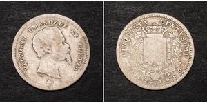  
  1860, Sardinia, Victor Emanuel II.  Rare Silver 50 Centesimi (½ Lira) Coin. Fine!  Mint Year: 1860 Mint Place: Florence Condition: A well-circulated fine!  Denomination: 50 Centesimi (½ Lira) ...
