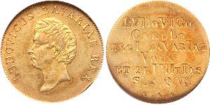 1 Gulden 巴伐利亞王國 (1806 - 1918) 金 路德维希一世 (巴伐利亚)