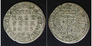 MAINZ (German State) 12 Kreuzer 1693 CB - Silver - VF- - 1032