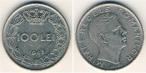 100 Leu Kingdom of Romania (1881-1947) Steel/Nickel Michael of Romania (1927-)