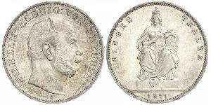 1 Thaler 普魯士王國 (1701 - 1918) 銀 威廉一世 (德国)